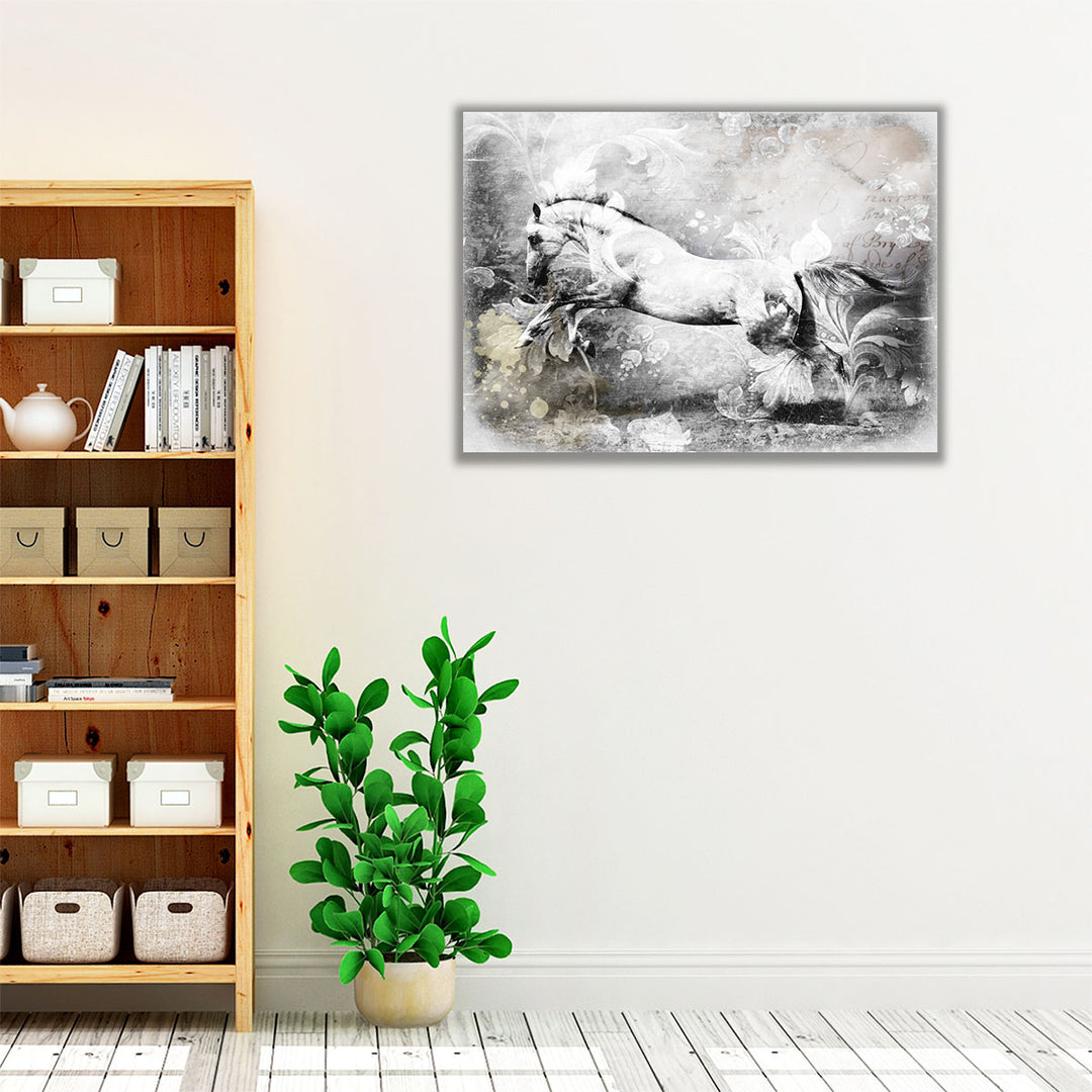 White Horse - Canvas Print Wall Art