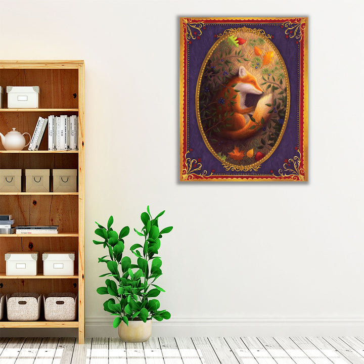 Sleeping Fox - Canvas Print Wall Art
