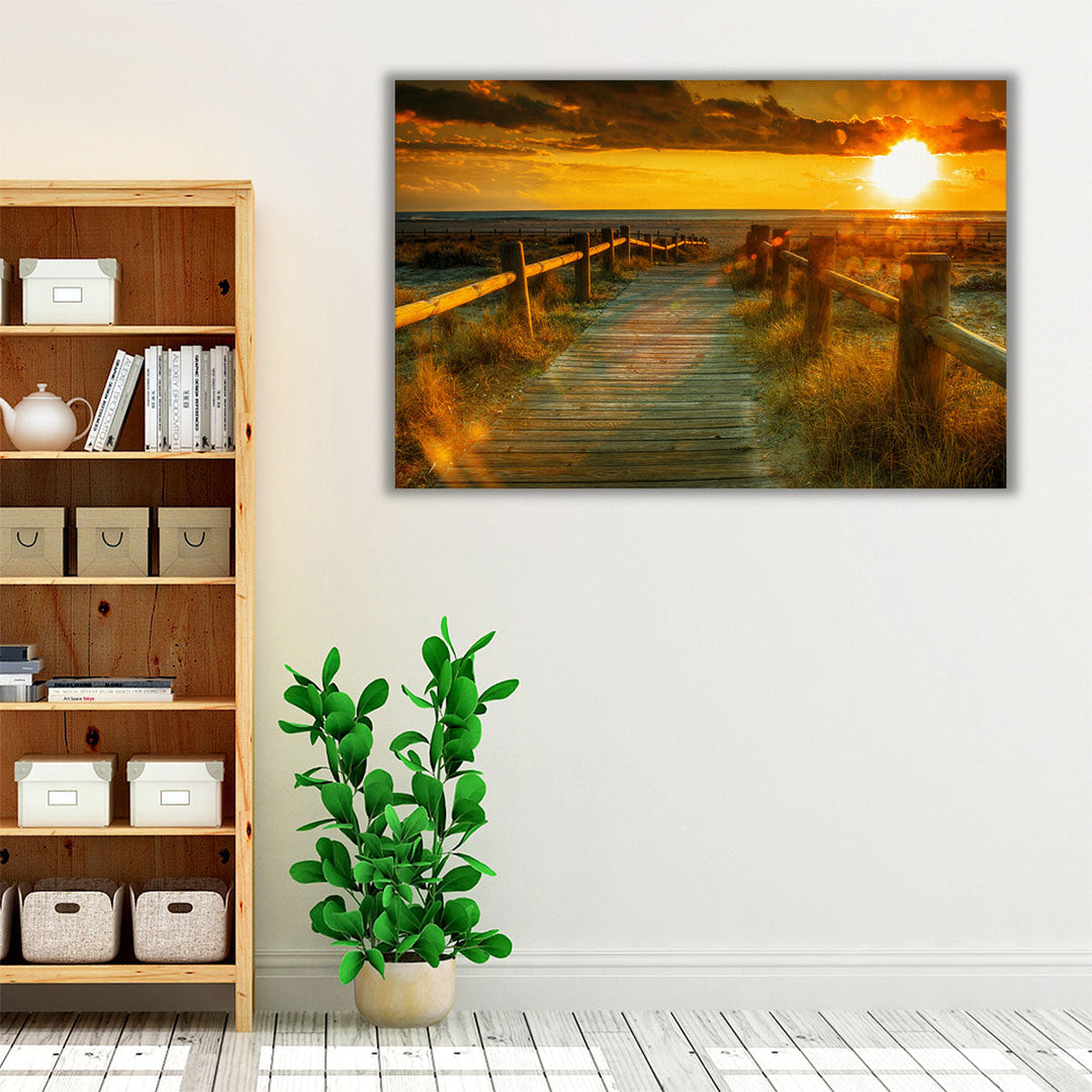 Sunset at the Beach - Canvas Print Wall Art