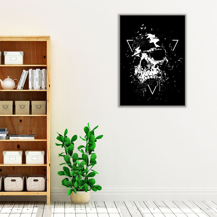 Skull X Black and White - Canvas Print Wall Art