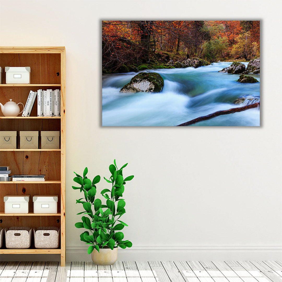 Canyon Mostnica Near Lake Bohinj in Slovenia - Canvas Print Wall Art