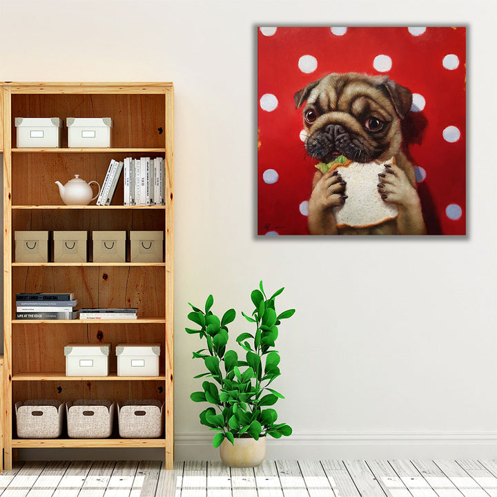 Wrapped Canvas – whimsical dog wall décor