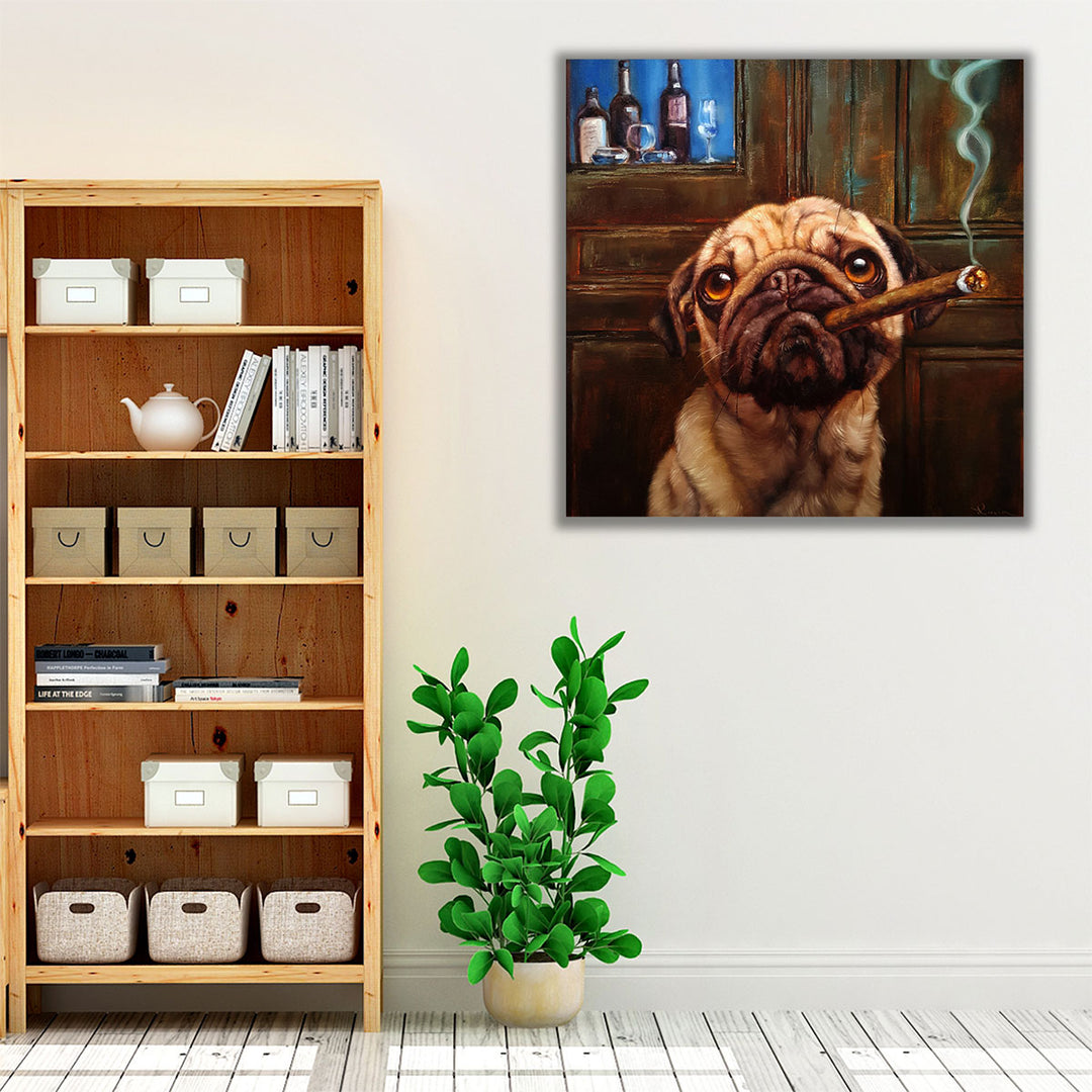 Uptown Pug - Canvas Print Wall Art