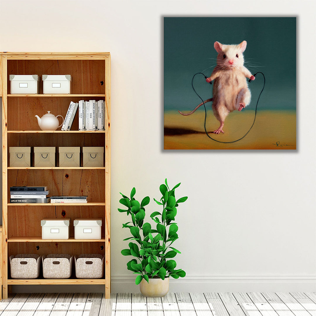 Gym Rat Jump Rope - Canvas Print Wall Art