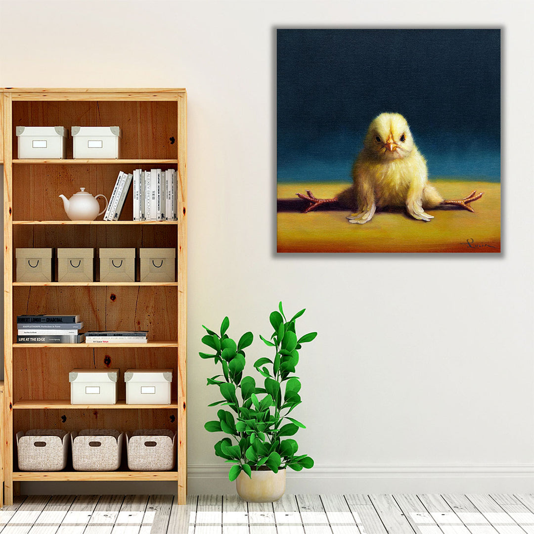 Yoga Chick Front Split - Canvas Print Wall Art