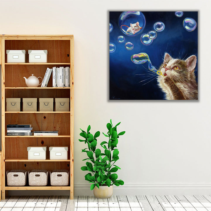 Blowing Bubbles - Canvas Print Wall Art