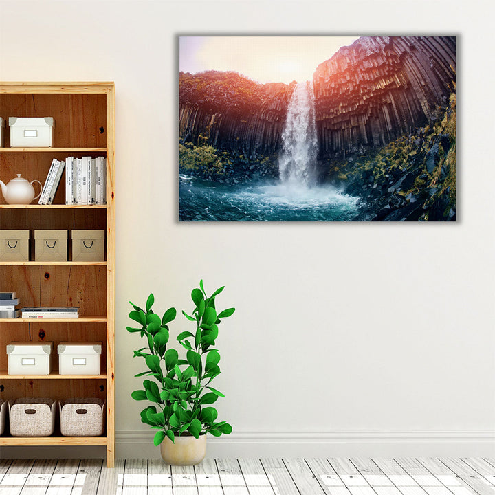 Svartifoss Black Fall, Iceland - Canvas Print Wall Art