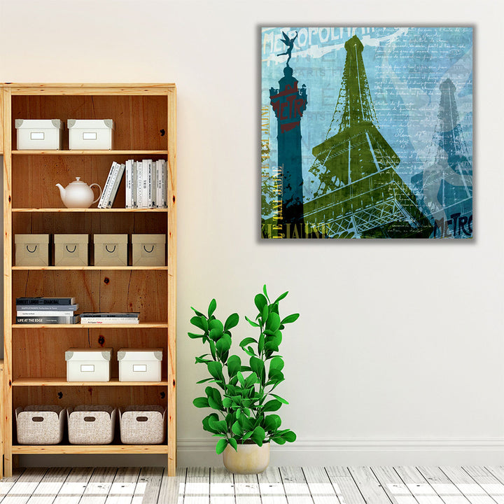 Paris French Blue - Canvas Print Wall Art