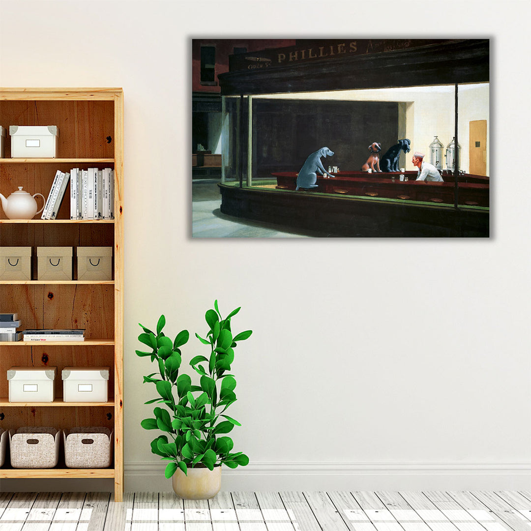 Kitchen wrapped canvas – night art