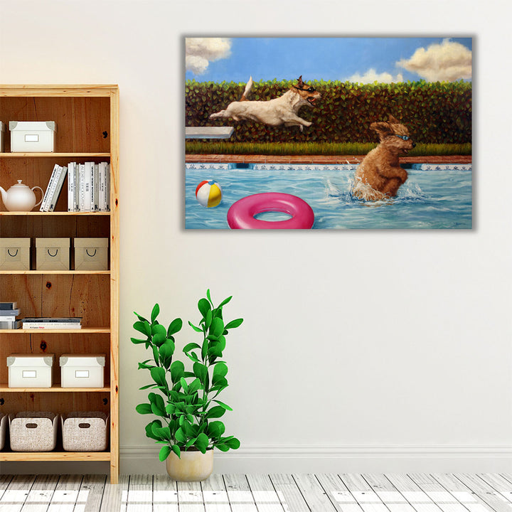 Pool Party II - Canvas Print Wall Art