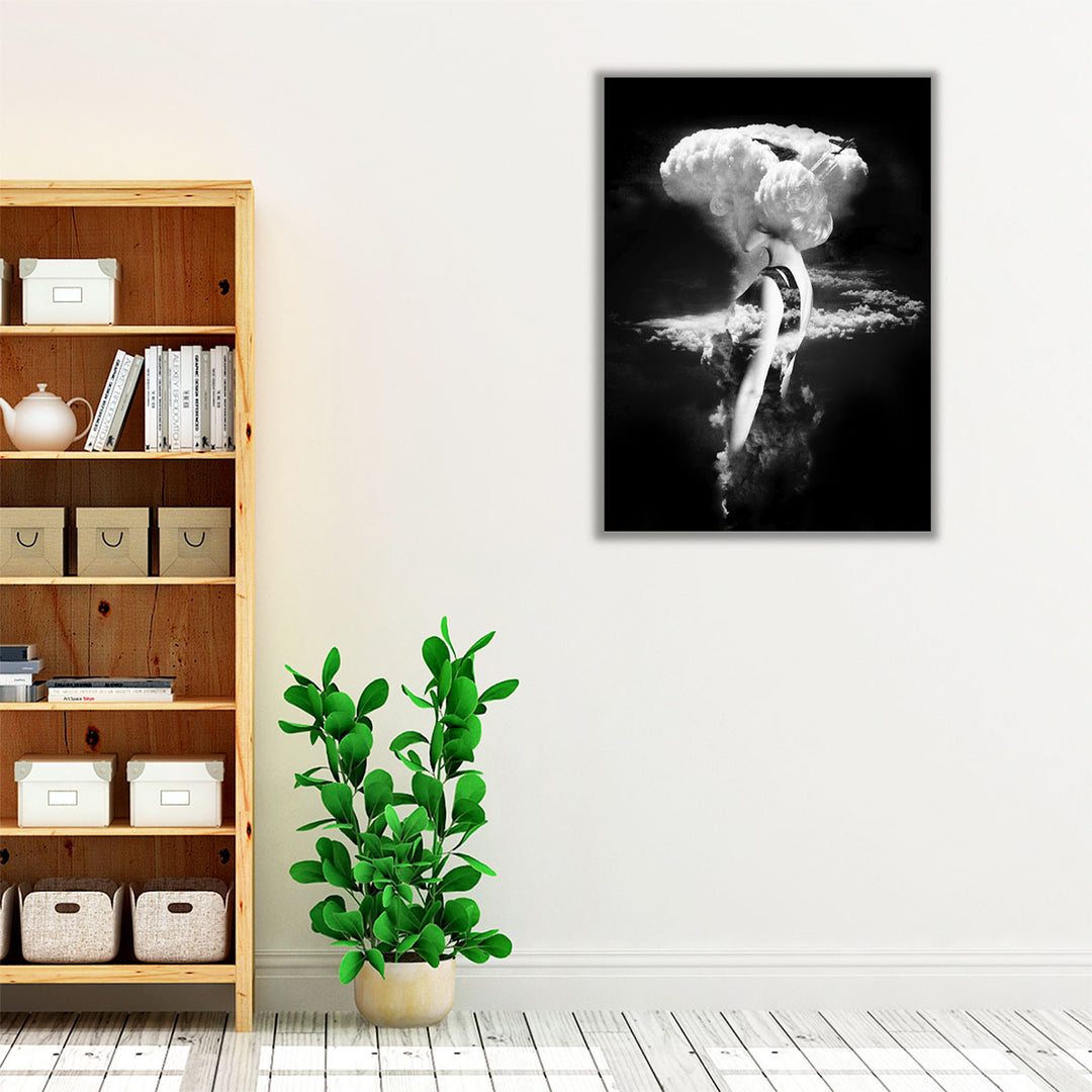 War Goddess Black and White - Canvas Print Wall Art