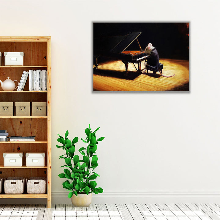 Little Pianist - Canvas Print Wall Art