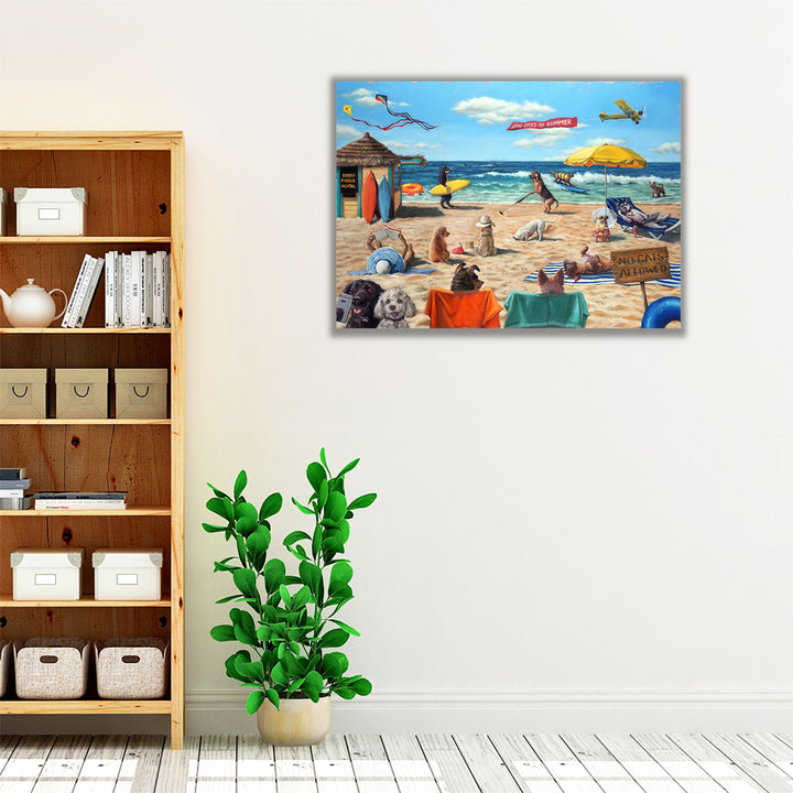 Dog Beach - Canvas Print Wall Art
