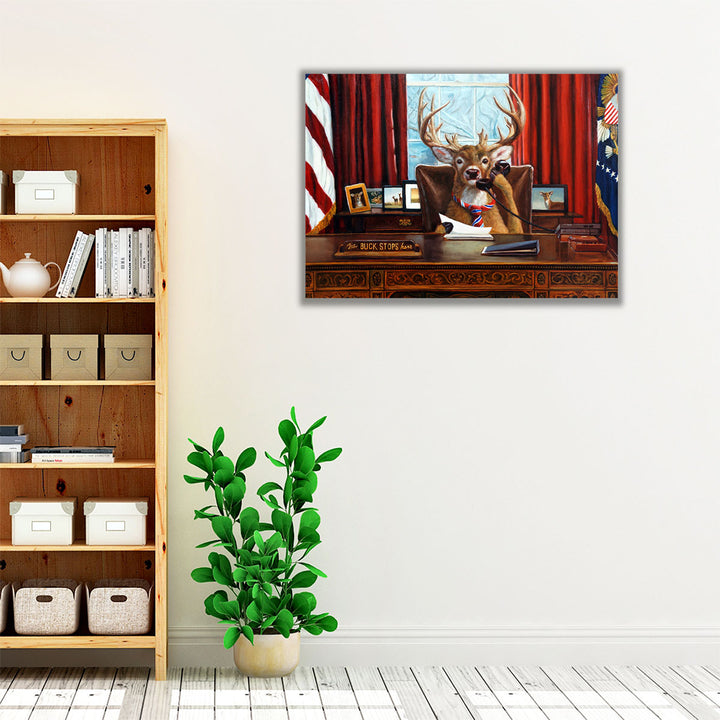 The Buck Stops Here - Canvas Print Wall Art