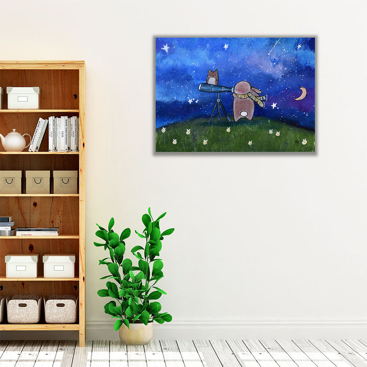 Calm blue and green wall art for kids' rooms