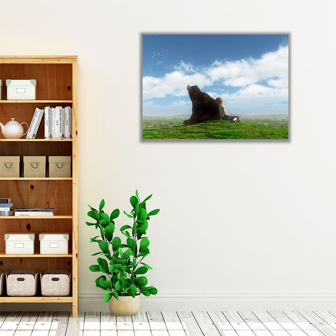 Whimsical canvas art for kids with nature theme