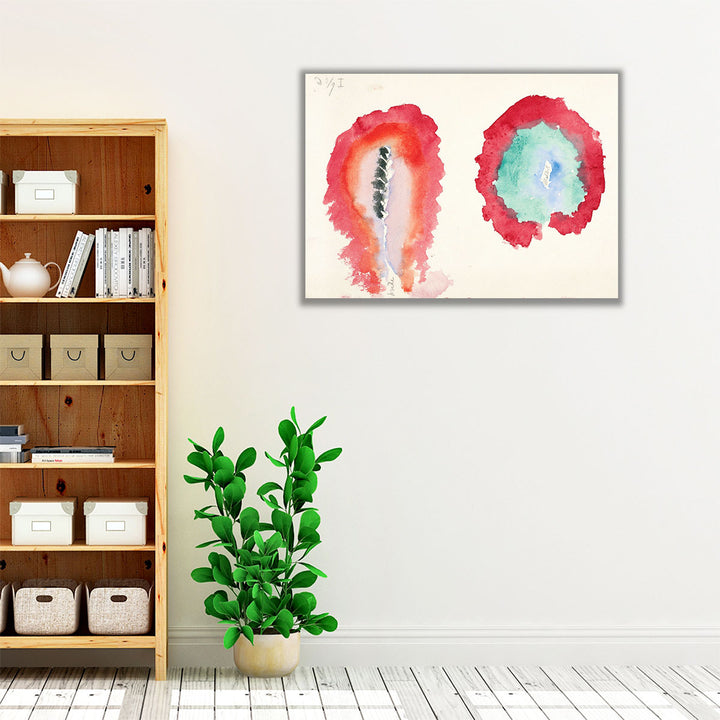 neutral hallway canvas textured art piece