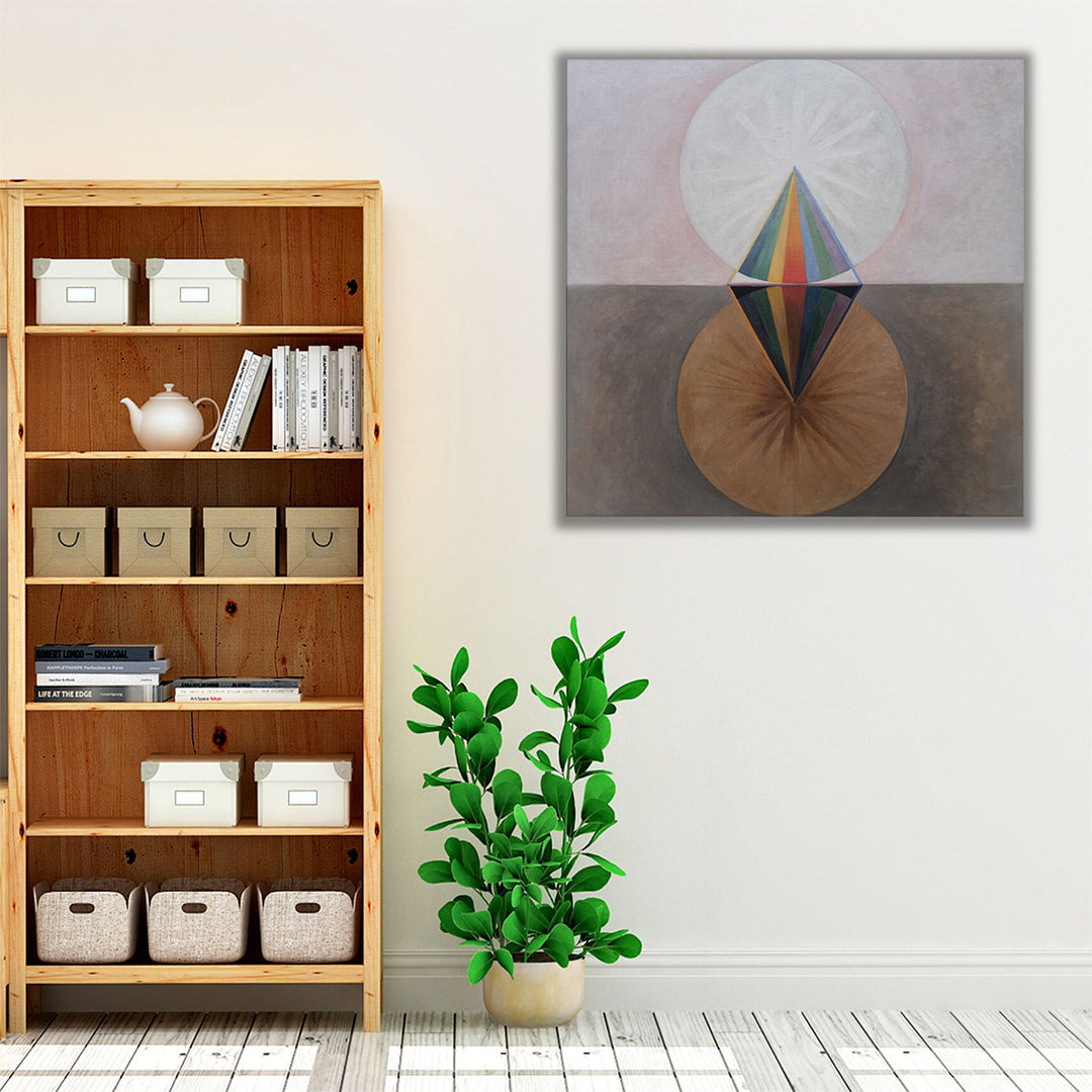 bold geometric living room print