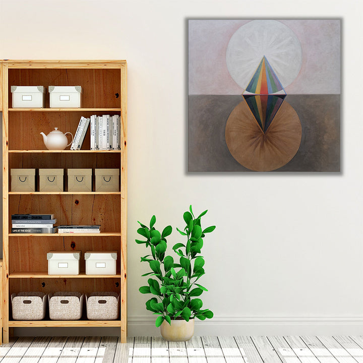 bold geometric living room print