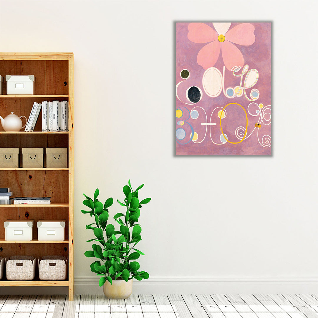 abstract bedroom art – soft curve and angle blend