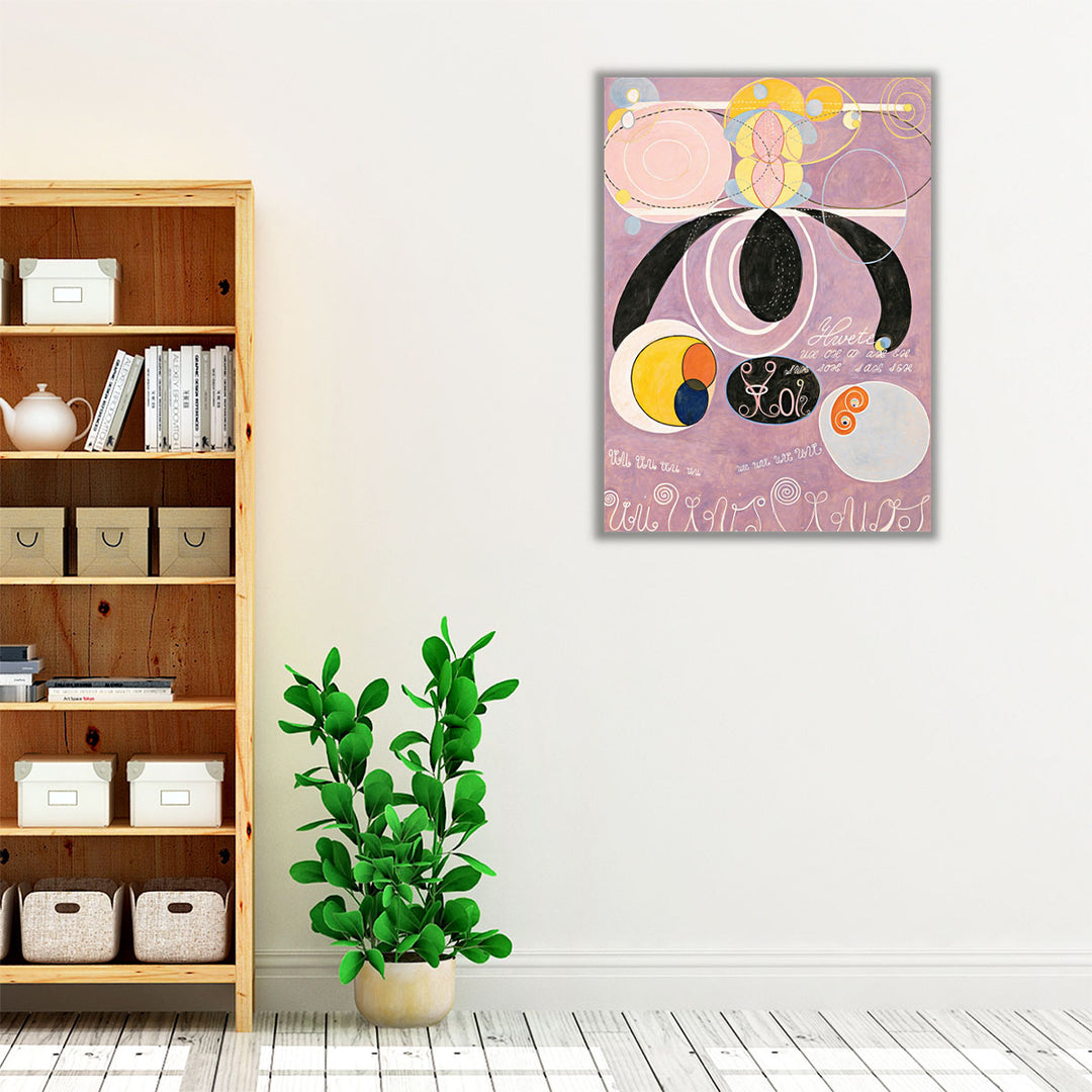 vibrant abstract wall decor – pink blue contrast