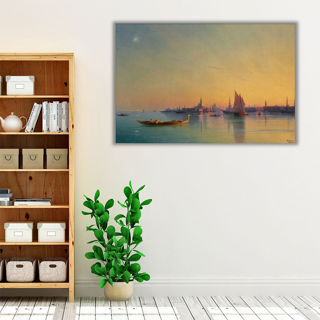 bathroom décor – tranquil sea sunset print