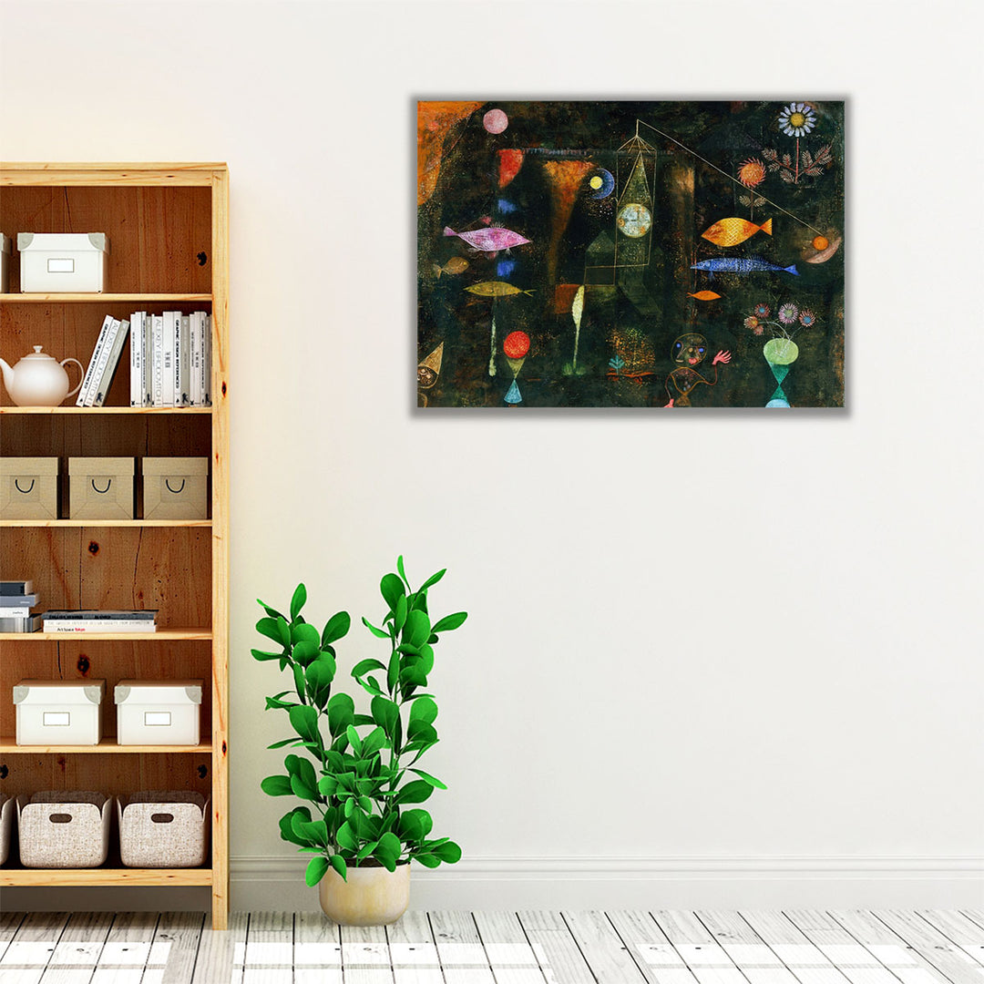Aquatic scene hallway wall decor