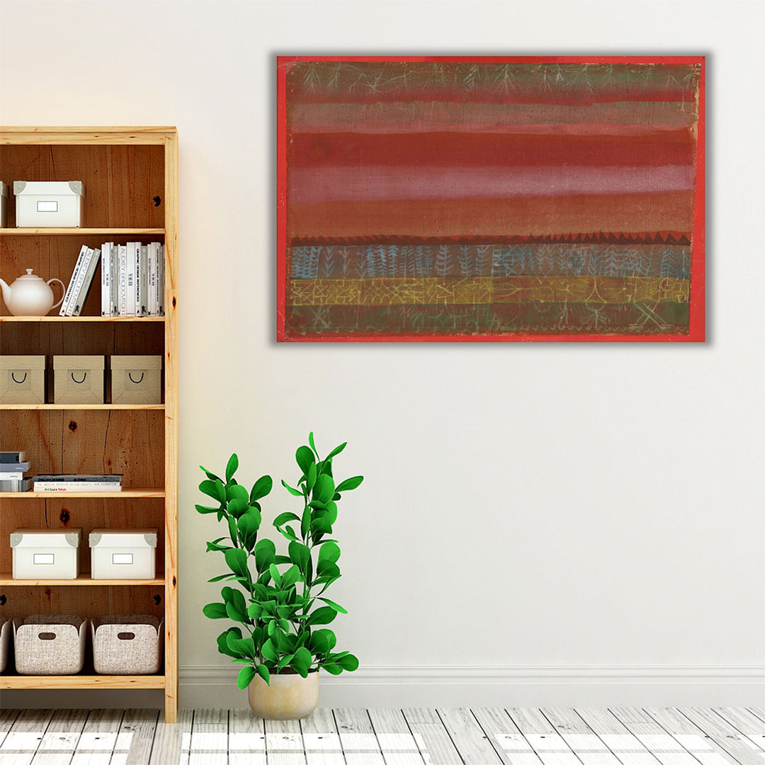 red canvas wall art modern accent