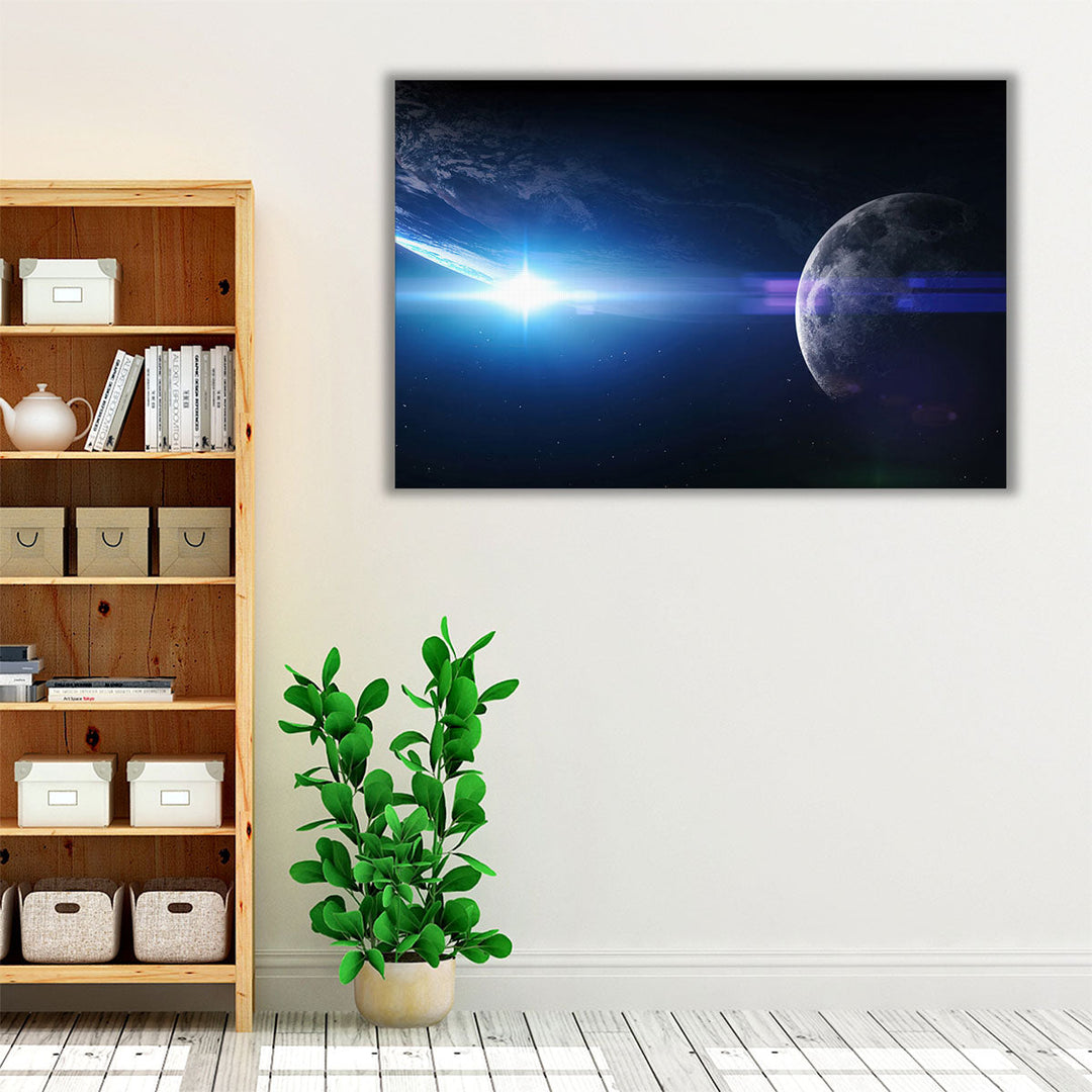 Earth in The Space - Canvas Print Wall Art