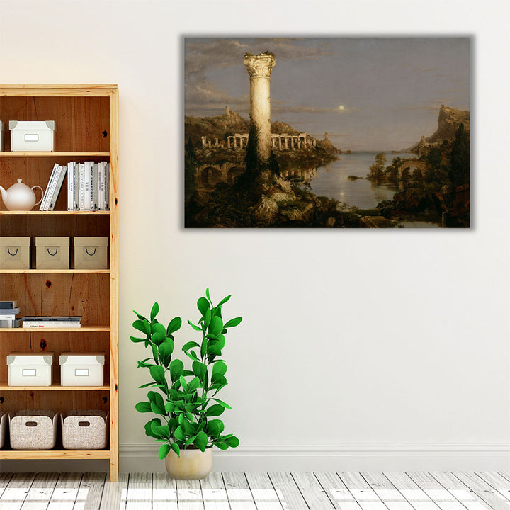 Gray framed canvas wall art living room