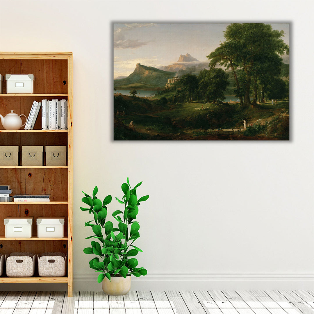 Framed canvas natural alpine hallway décor