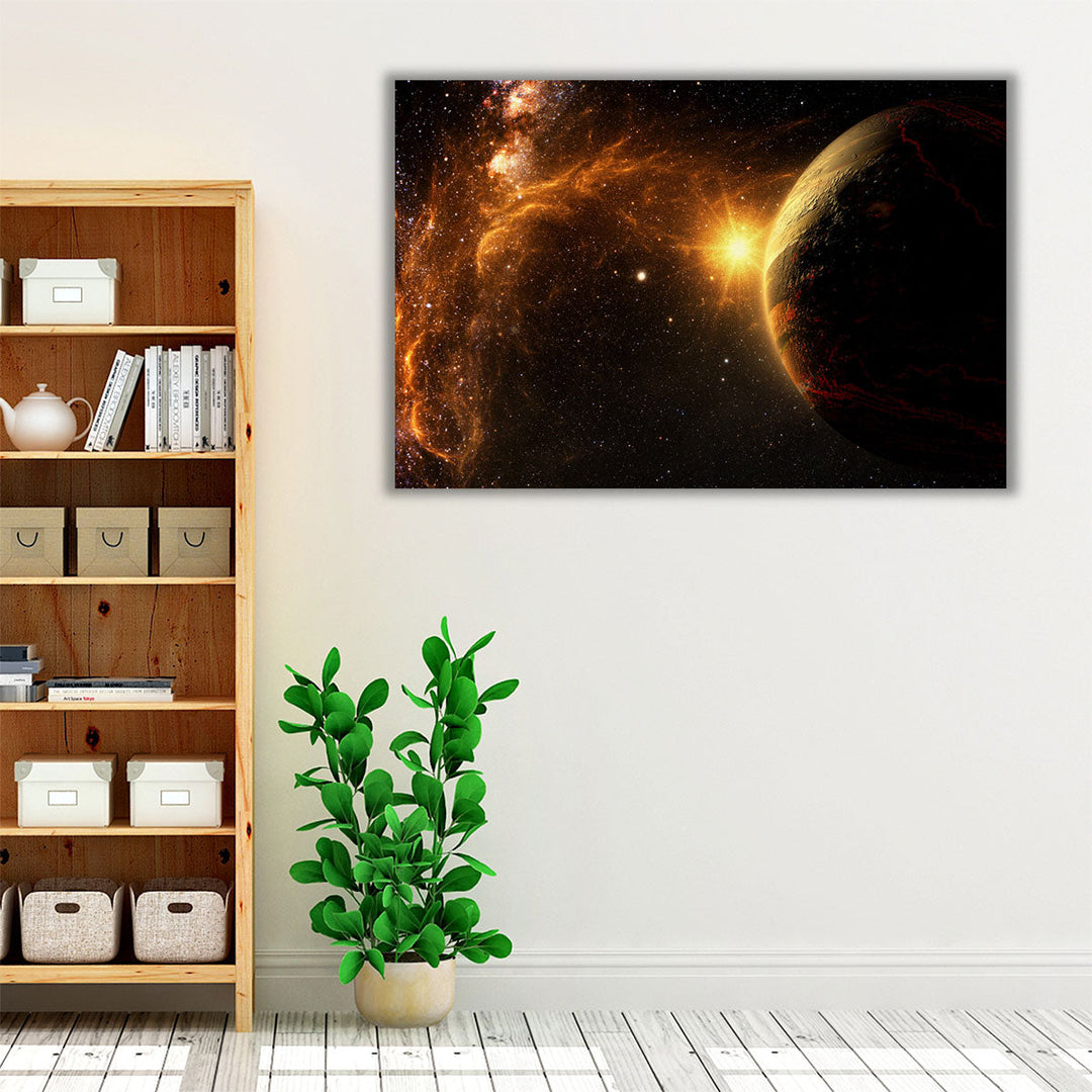 Exoplanet Exploration - Fantasy and Surreal Landscape - Canvas Print Wall Art