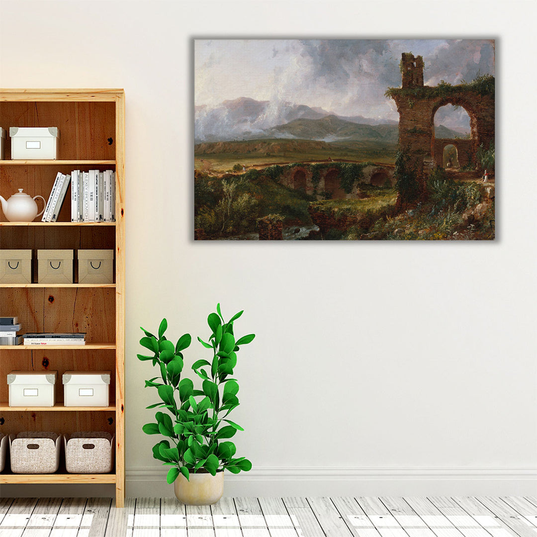 Living room wrapped canvas earthy nature décor