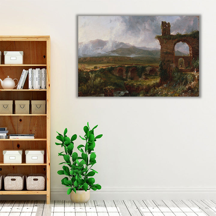 Living room wrapped canvas earthy nature décor