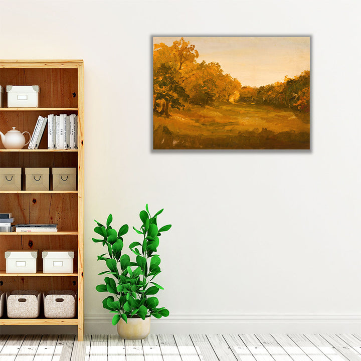 Yellow living room wrapped canvas vibrant art