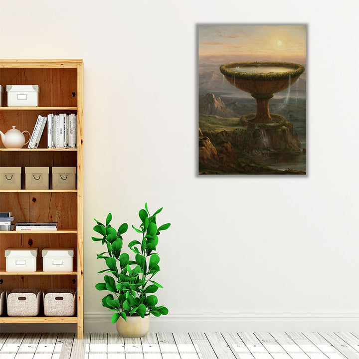 Living Room Oil Canvas – warm sunset décor centerpiece