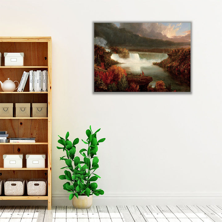 Bedroom Wrapped Canvas serene floral lake décor centerpiece