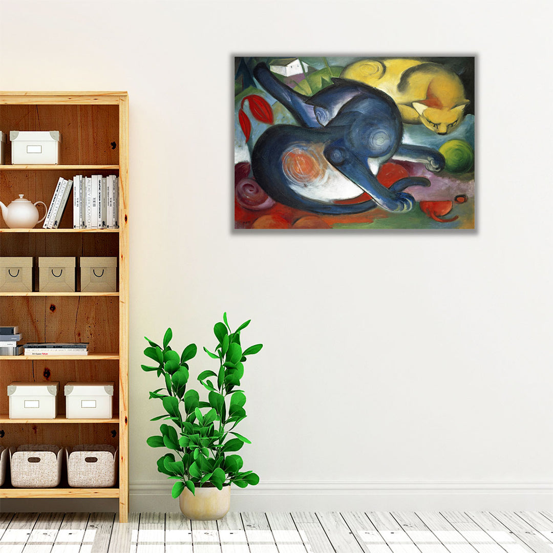 Framed canvas modern cat silhouette