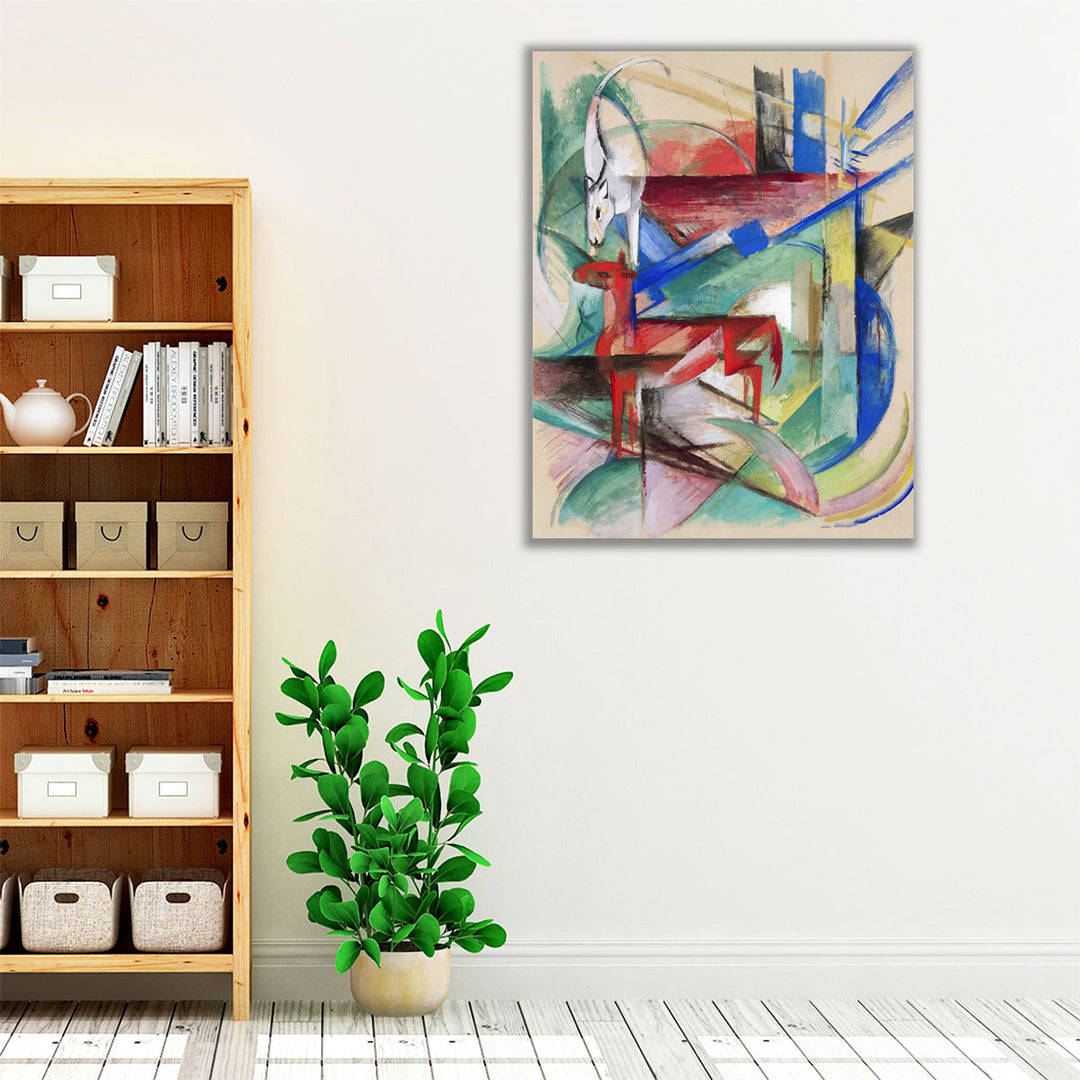 colorful wrapped canvas living décor centerpiece
