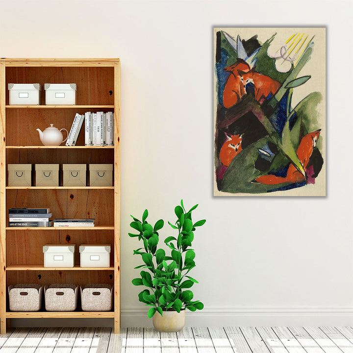 Espresso Framed Canvas – brown wildlife centerpiece