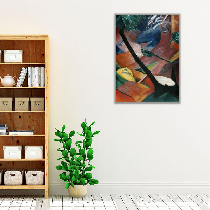 Serene forest wall art for living room or hallway