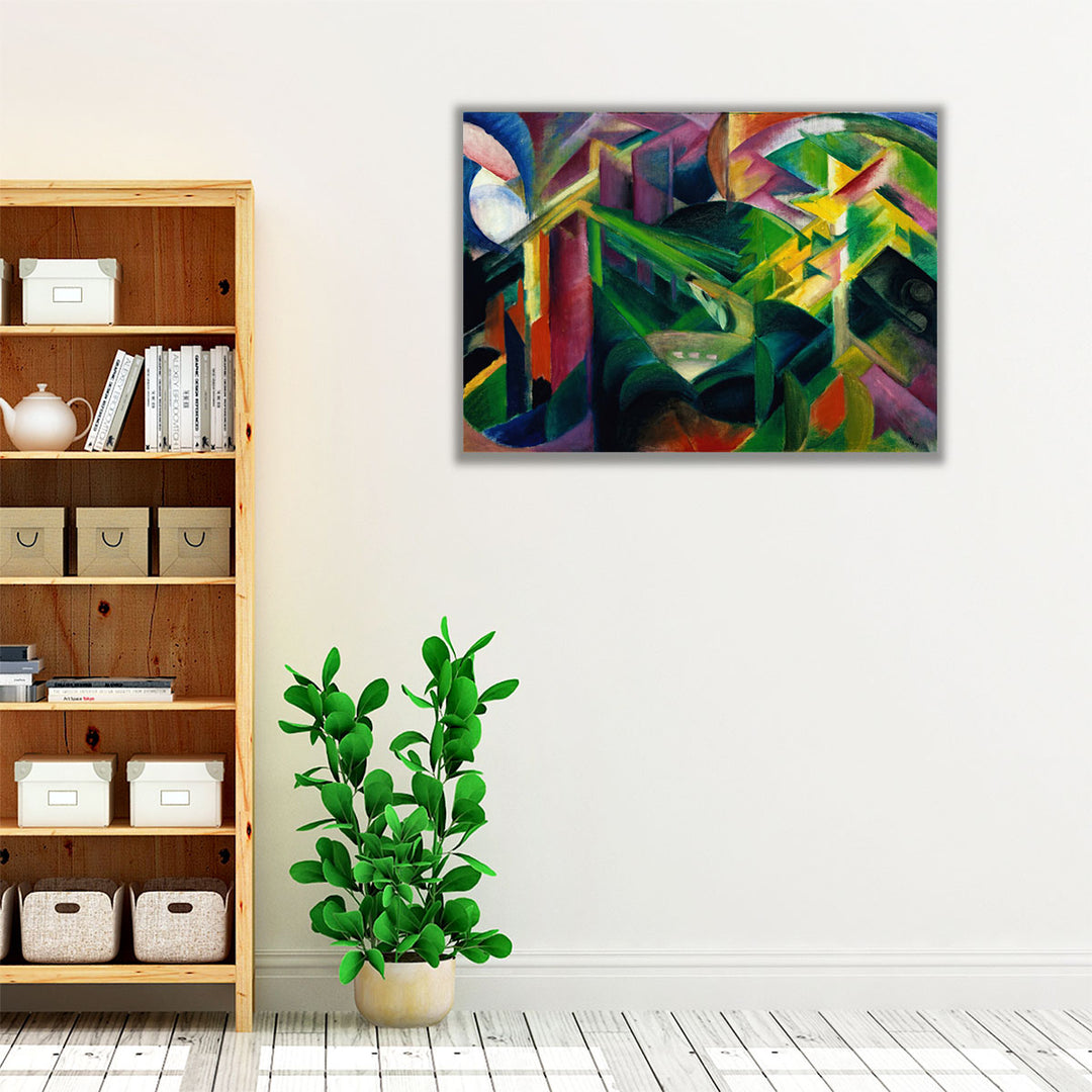 Modern geometric animal art for living room