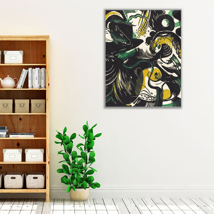 Elegant hallway wall art in classic black tones