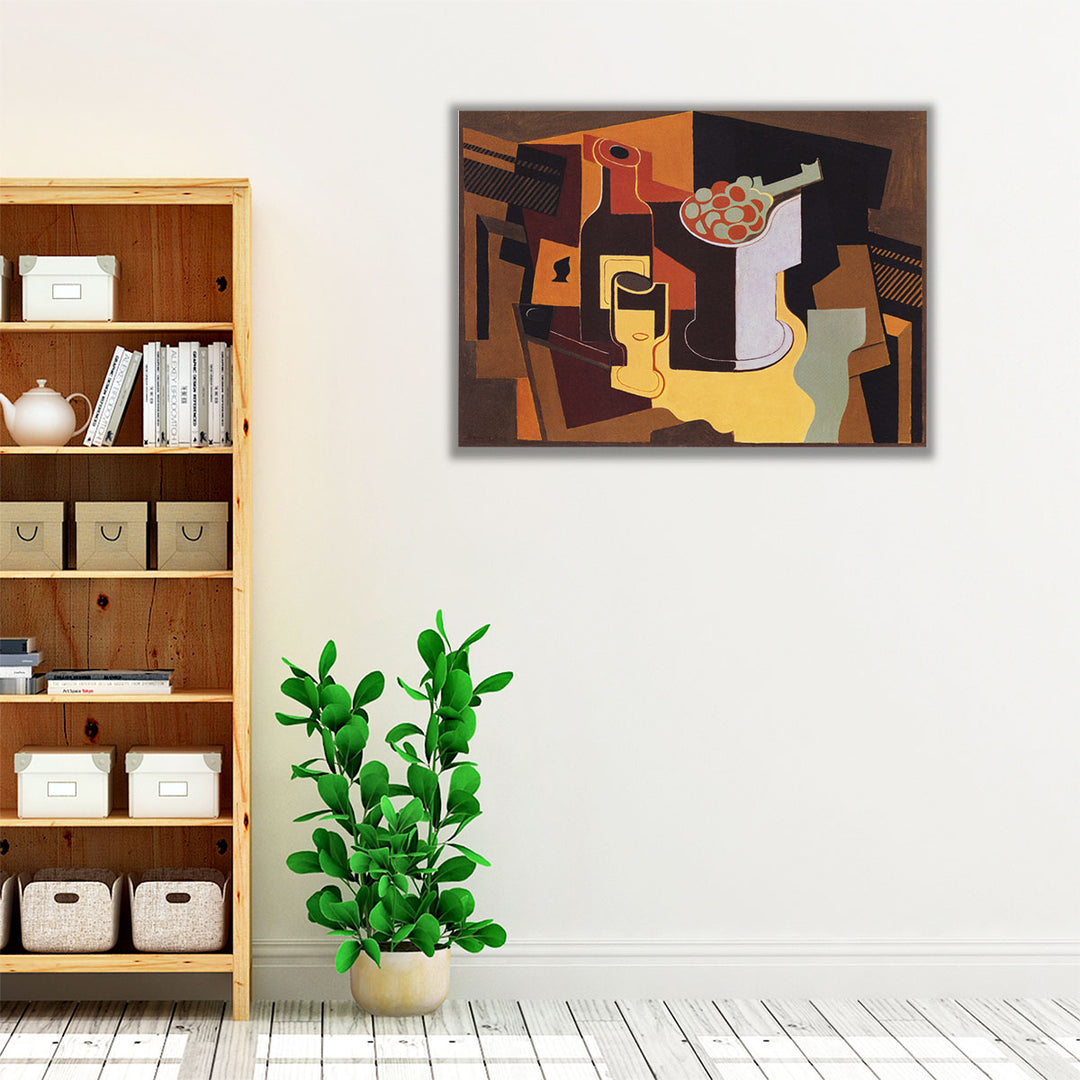 Wrapped canvas brown yellow kitchen design