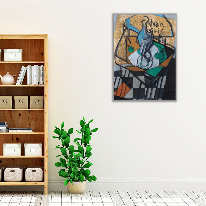 Espresso framed geometric kitchen wall decor