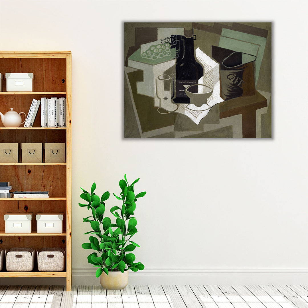 Warm brown kitchen wall art with coffee design