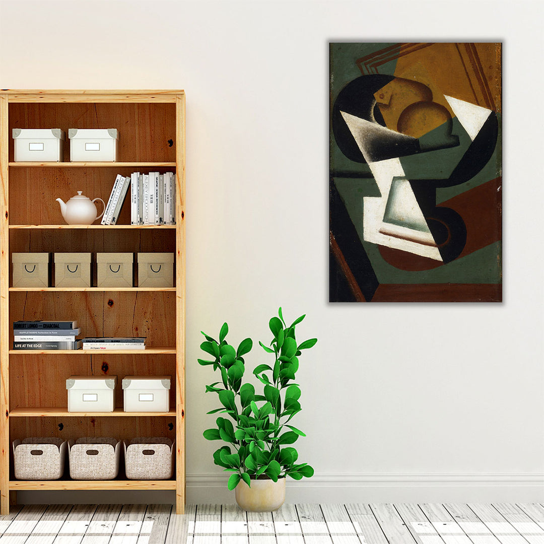 Neutral living room framed canvas décor