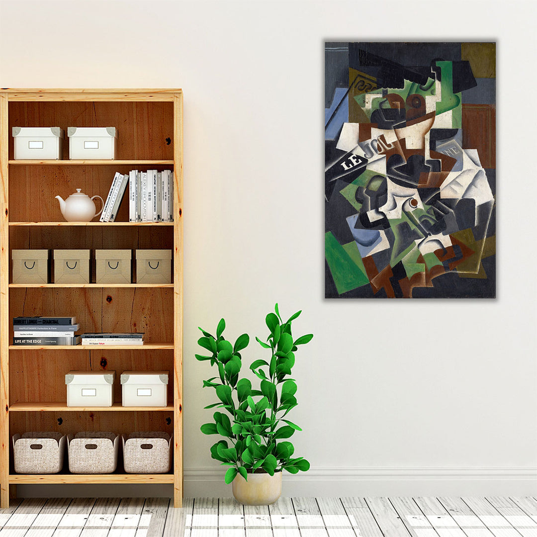 Kitchen black green brown canvas decor