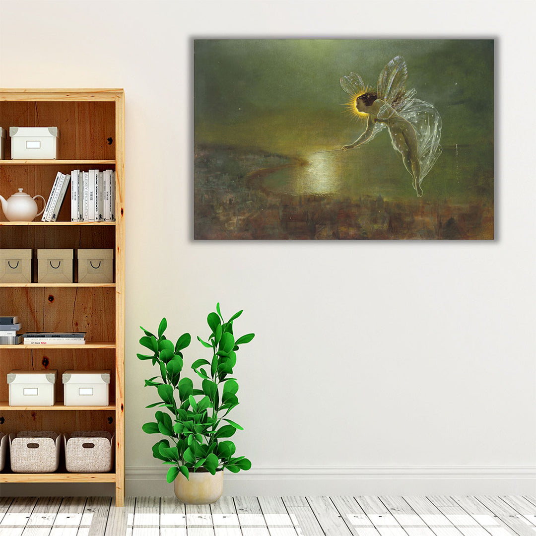 Wrapped canvas angel bedroom artwork