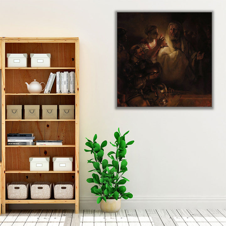 The Denial of St Peter, 1660 - Canvas Print Wall Art